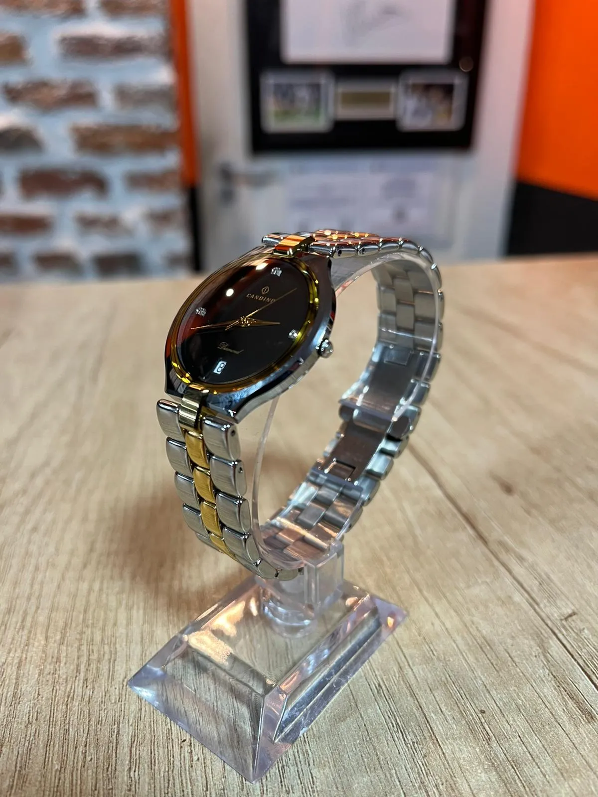 Ceas Candino Diamond 2365.0.0.81, Swiss Made, Quartz, Sapphire Crystal, Calendar Data, Silver-Gold - imagine 4