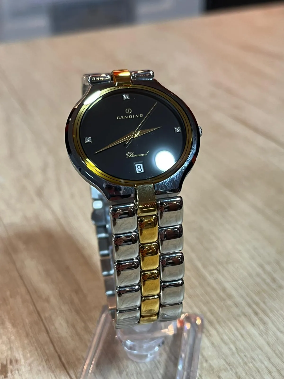 Ceas Candino Diamond 2365.0.0.81, Swiss Made, Quartz, Sapphire Crystal, Calendar Data, Silver-Gold - imagine 5