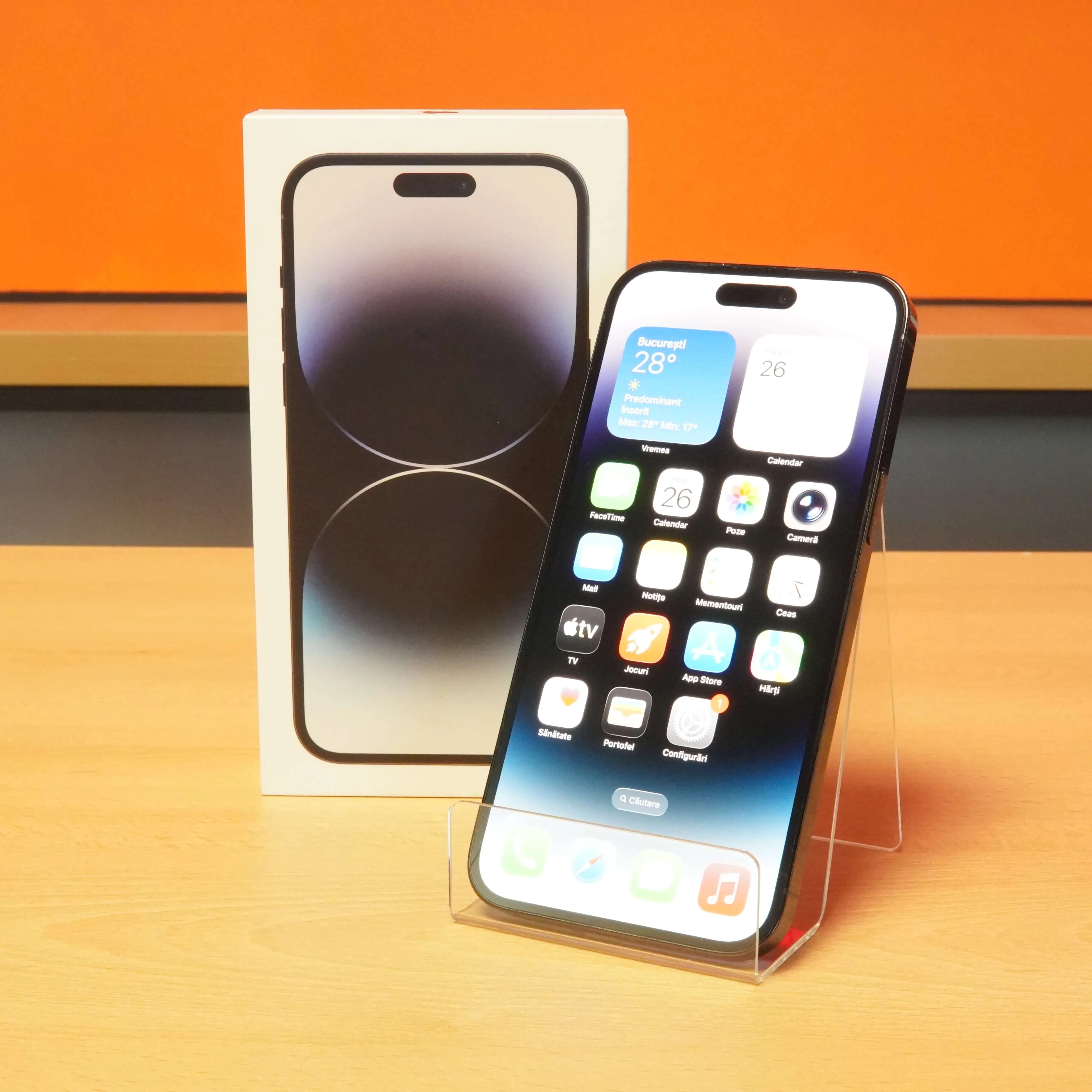 Apple iPhone 14 Pro Max 128 GB, Negru (83% Baterie) / Folie Sticla Gratuita - imagine 3