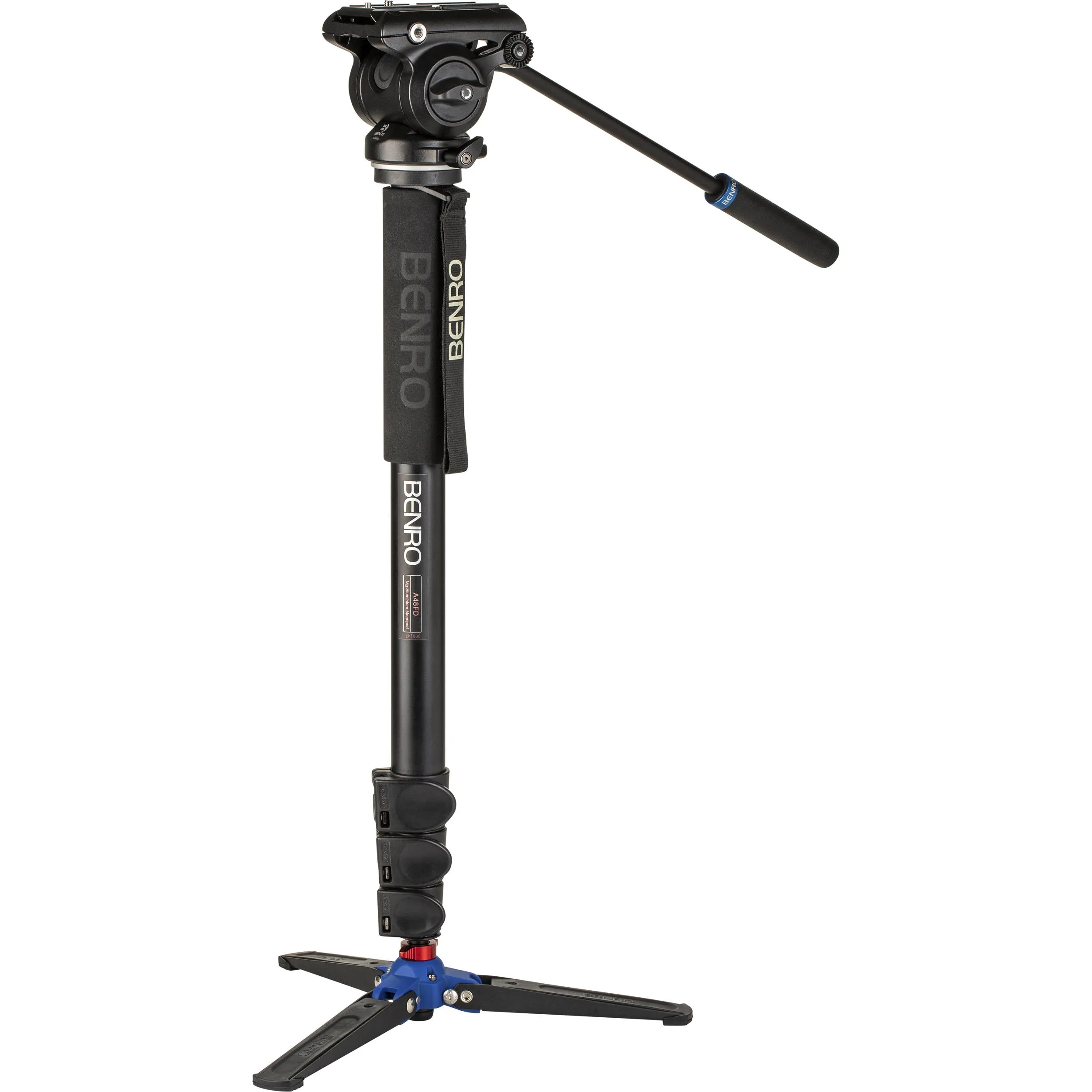 Monopied Video Benro A48FD + S4, Negru