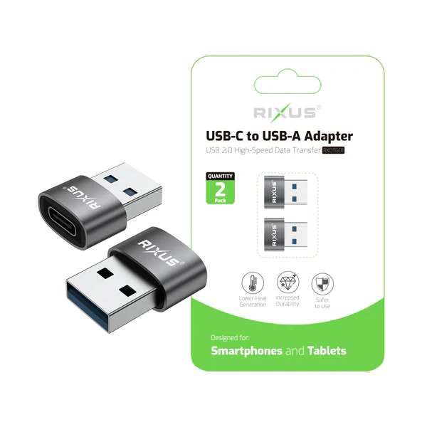 Adaptor Rixus RXOTG01, USB-C la USB-A (2 Bucati)