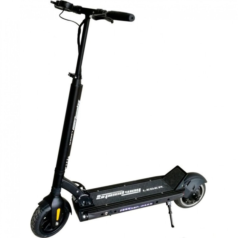 Trotineta Electrica Speedway Leger, 500W, 48V, Autonomie Pana la 35 Km, 25 Km/h, Suspensie Fata/Spata, 900.2 Km, Lumini Fata/Spate, Negru