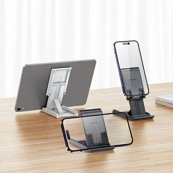 Suport Desktop USAMS US-ZJ073 Pliabil Telefon/Tableta Negru - imagine 2