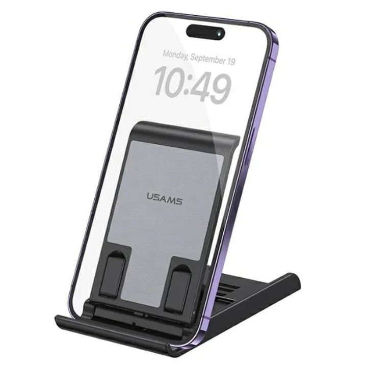 Suport Desktop USAMS US-ZJ073 Pliabil Telefon/Tableta Negru - imagine 3