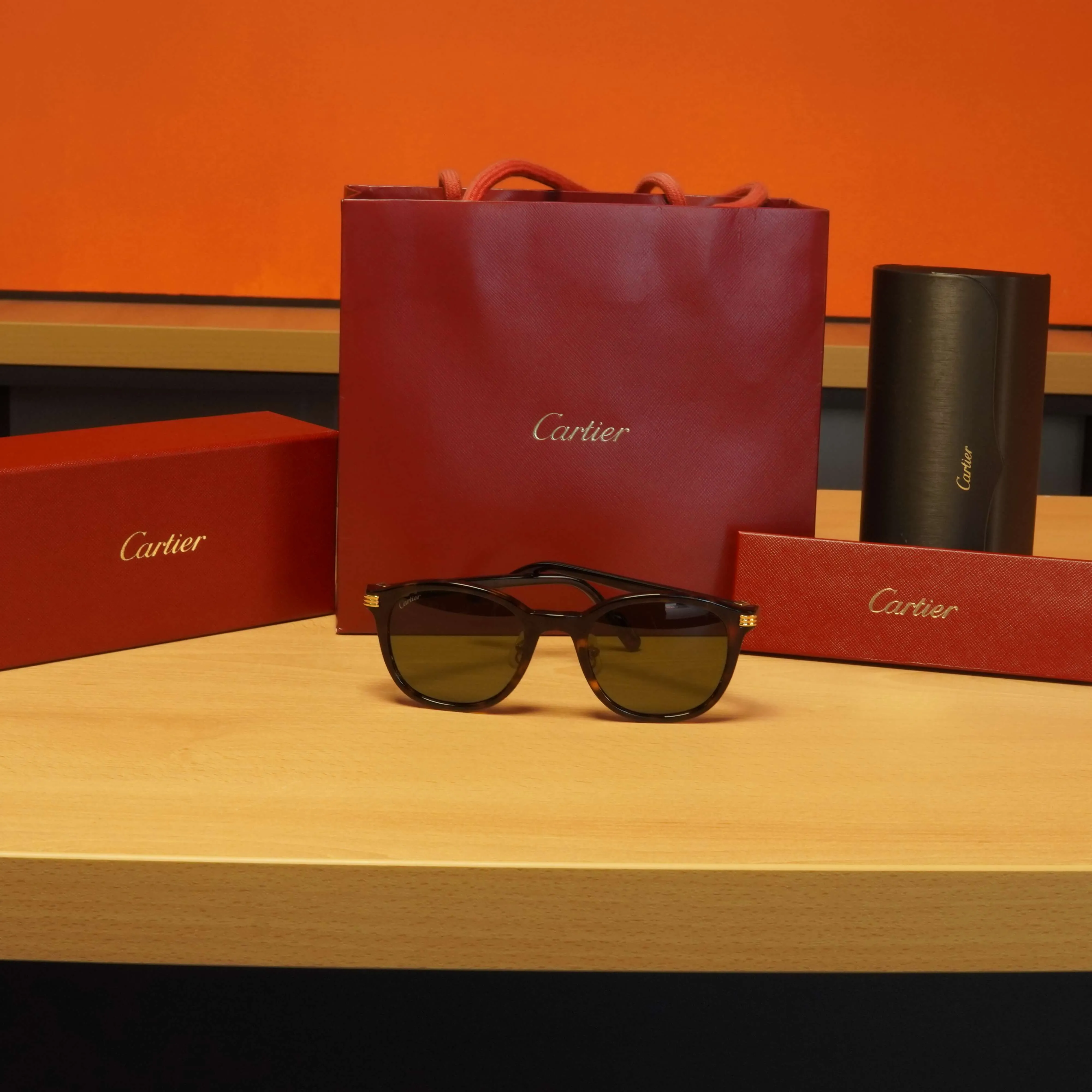 Ochelari Cartier CT0302S 006, 53x22, 146, Certificat de Garanție, Bon Fiscal, Set Complet - imagine 2