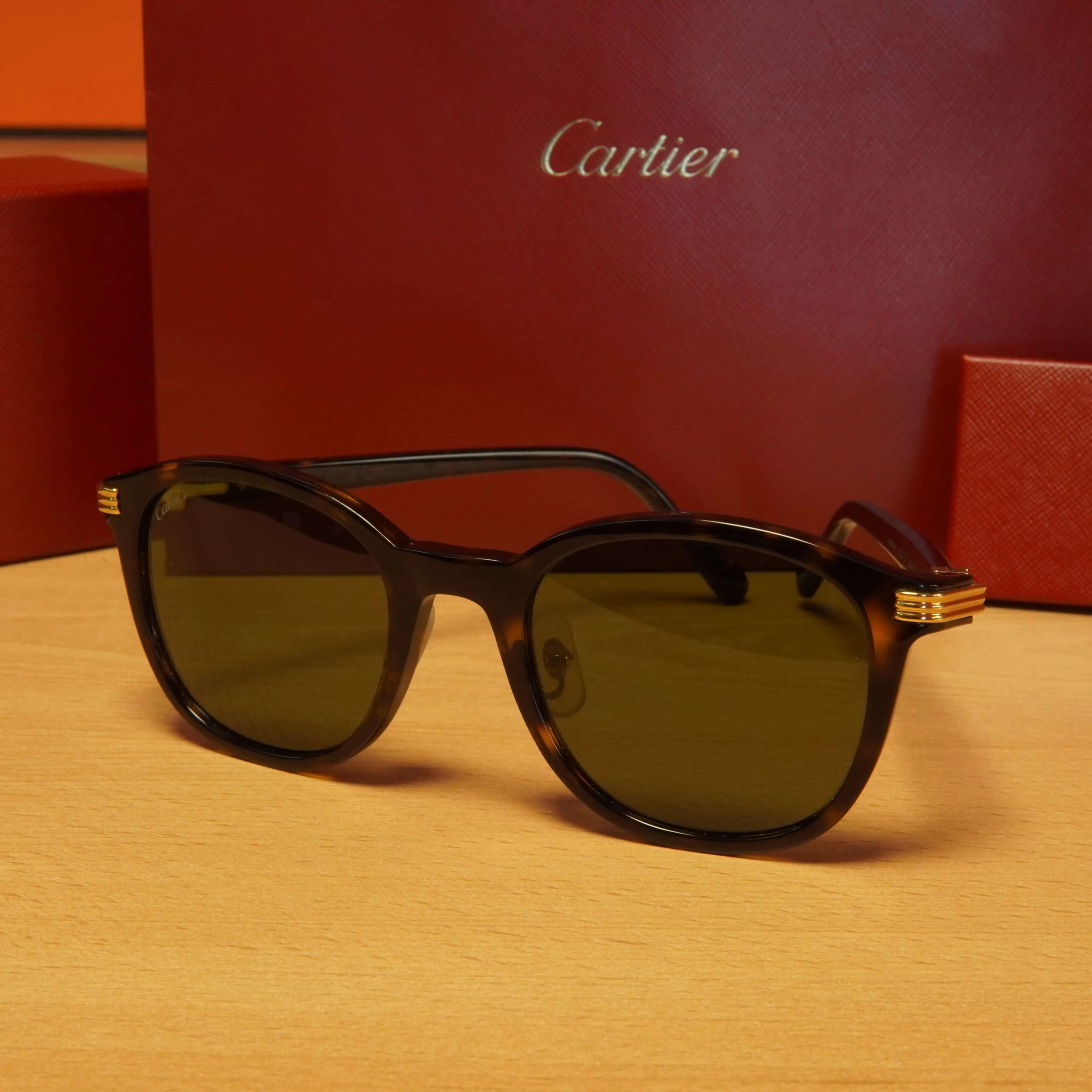 Ochelari Cartier CT0302S 006, 53x22, 146, Certificat de Garanție, Bon Fiscal, Set Complet - imagine 3