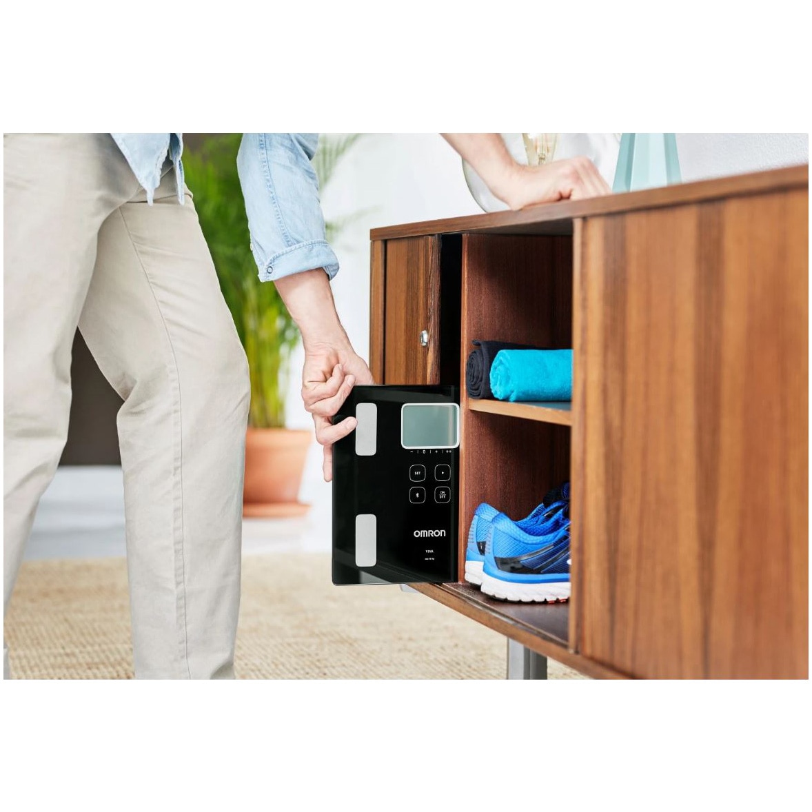 Cantar Inteligent OMRON VIVA HBF-222T-EBK, Analizor Corporal, Bluetooth, 150 Kg, Negru - imagine 3