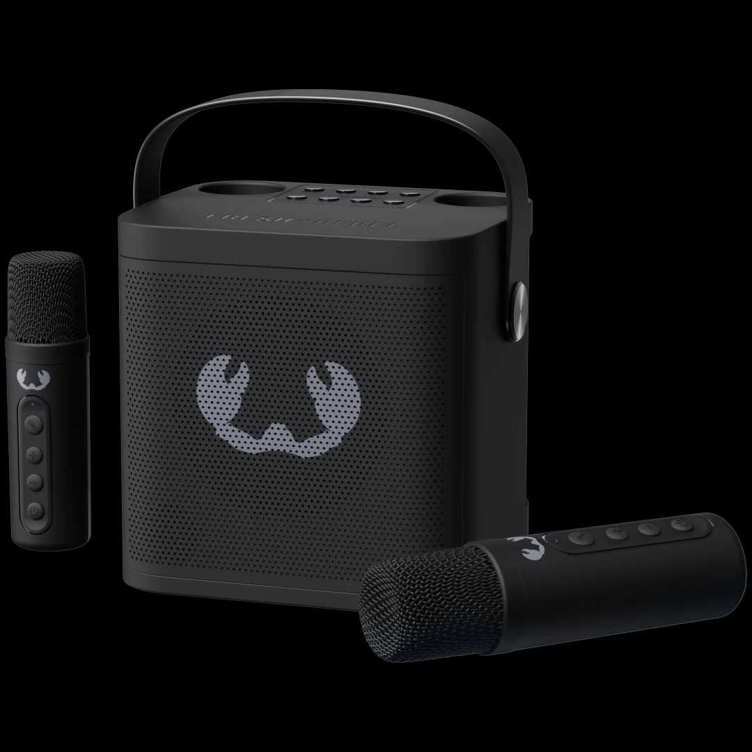 Boxa Portabila Karaoke Fresh 'n Rebel Wireless Karaoke Set, Bluetooth 5.4, 20 W, 2 Microfoane Wireless, USB C, Black - imagine 2