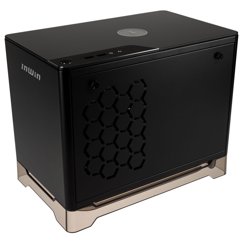 Carcasa PC Gaming In Win A1 Plus, Tempered Glass, Mini-ITX, Sursa 650W Gold, Black - imagine 2
