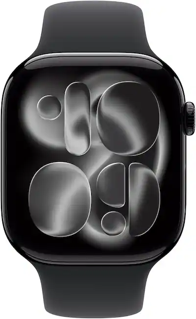 Apple Watch Series 11 46 mm A3333, GPS, Jet Black Aluminium, Black Sports Band - imagine 2