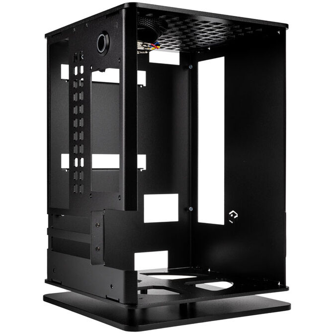 Carcasa Mini-ITX HG Computers OSMI Rev 2.0, Ventilator Ultra Silentios BeQuiet! 140mm, Compatibilitate placi video format Mini (NVidia Mini sau AMD Nano) lungime maxima 170mm, Dimensiuni carcasa: 180mm x 255mm x 180mm, Negru - imagine 3