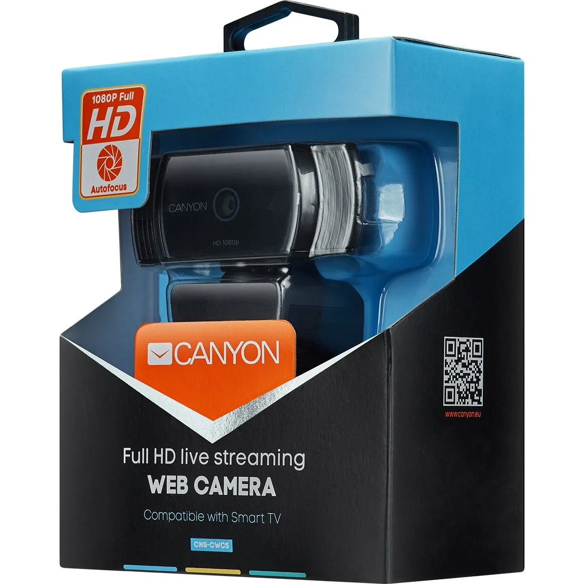 Camera Web Canyon CNS-CWC5, 2 Mp, FHD 1080p, Autofocus, Rotire 360°, USB - imagine 2