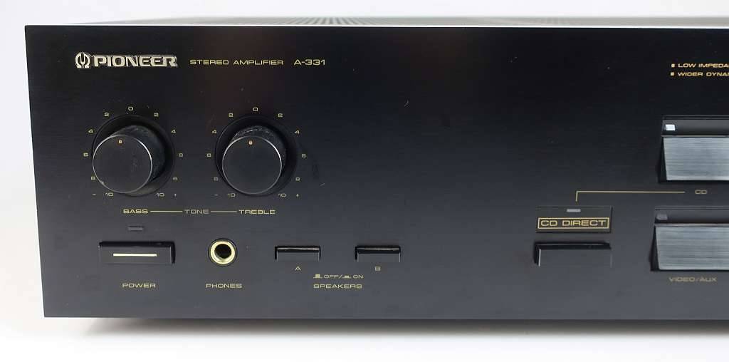 Amplificator audio Pioneer A-331, Stereo, 40W, 8 OHm, 5Hz - 80kHz, 7 Kg, 1987, negru - imagine 5
