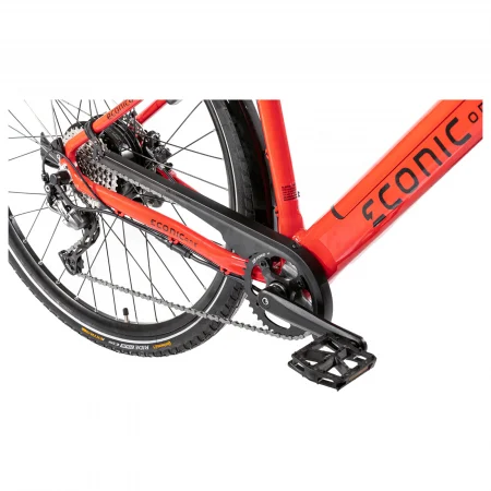 Bicicleta electrica Smart Econic One Comfort Getbio, 25 km/h, 500W Peak, GPS, 9 Viteze, Shimano, Cadru Aluminiu, Blocare Bluetooth, Autonomie max. 142 Km, 5 Niveluri asistenta, Marime M (44cm), 22 Kg, Rosu - imagine 2