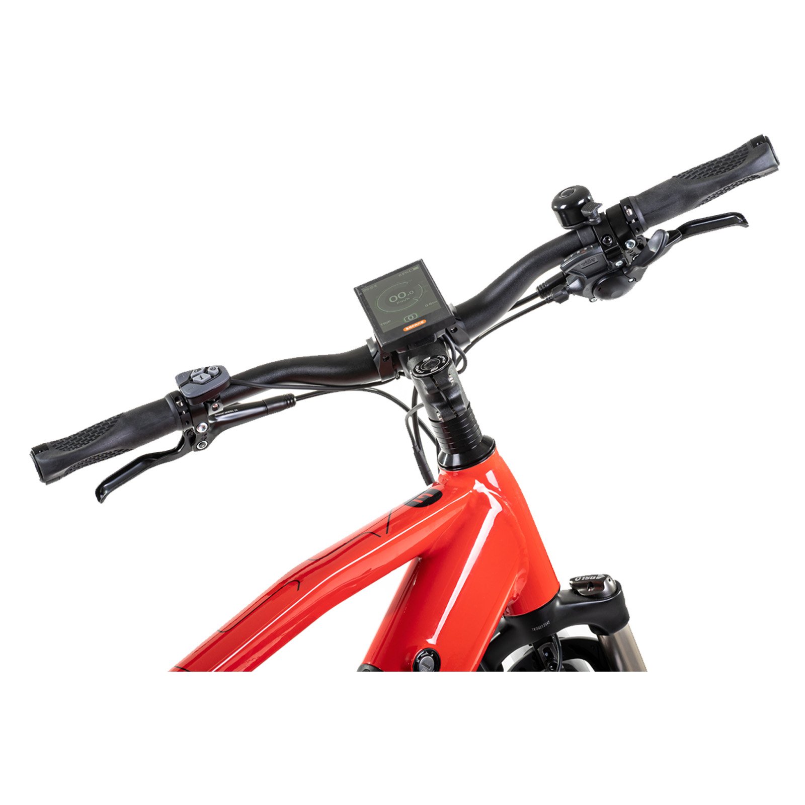 Bicicleta electrica Smart Econic One Comfort Getbio, 25 km/h, 500W Peak, GPS, 9 Viteze, Shimano, Cadru Aluminiu, Blocare Bluetooth, Autonomie max. 142 Km, 5 Niveluri asistenta, Marime M (44cm), 22 Kg, Rosu - imagine 4