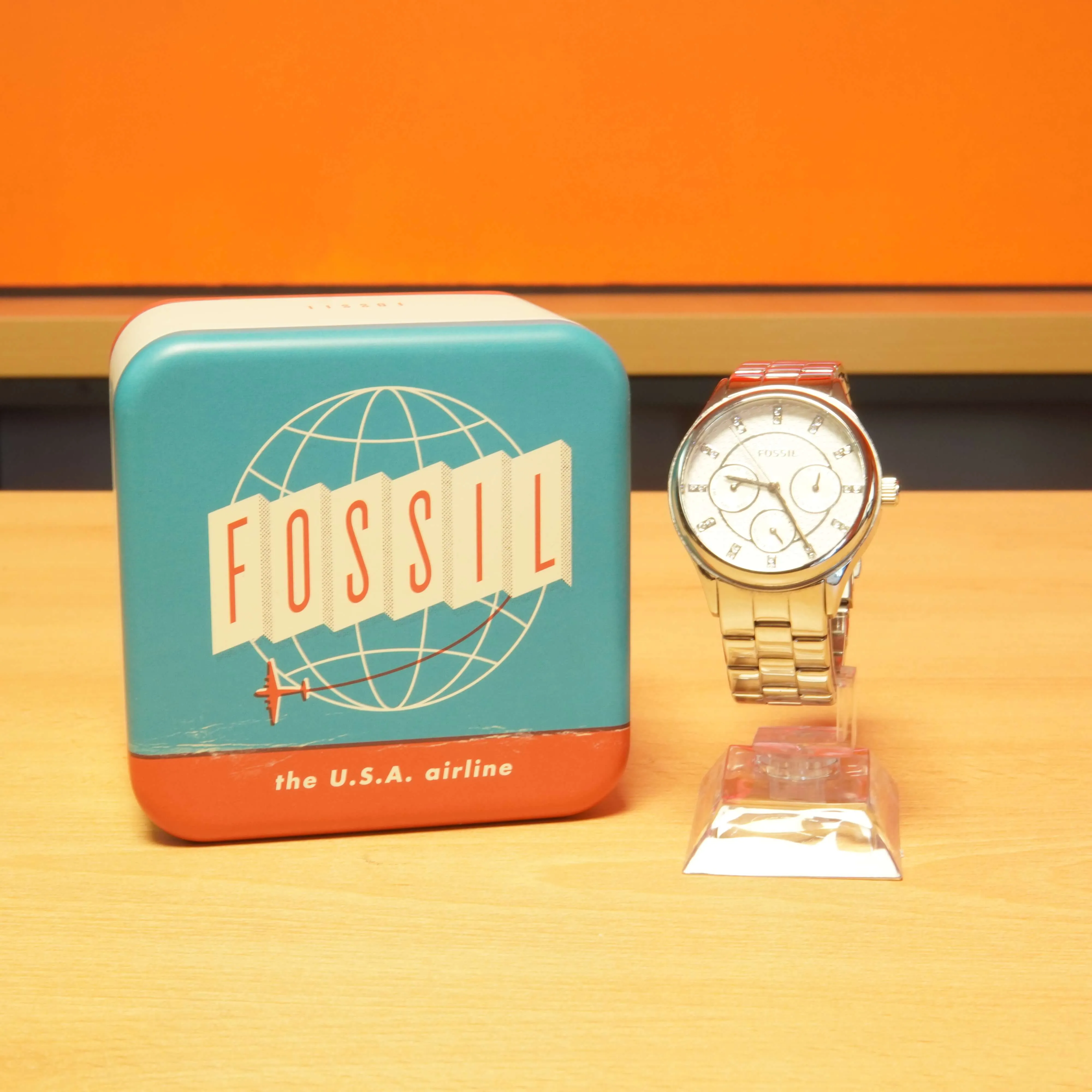Ceas de Dama Fossil BQ1560 36mm, Quartz, Argintiu - imagine 2