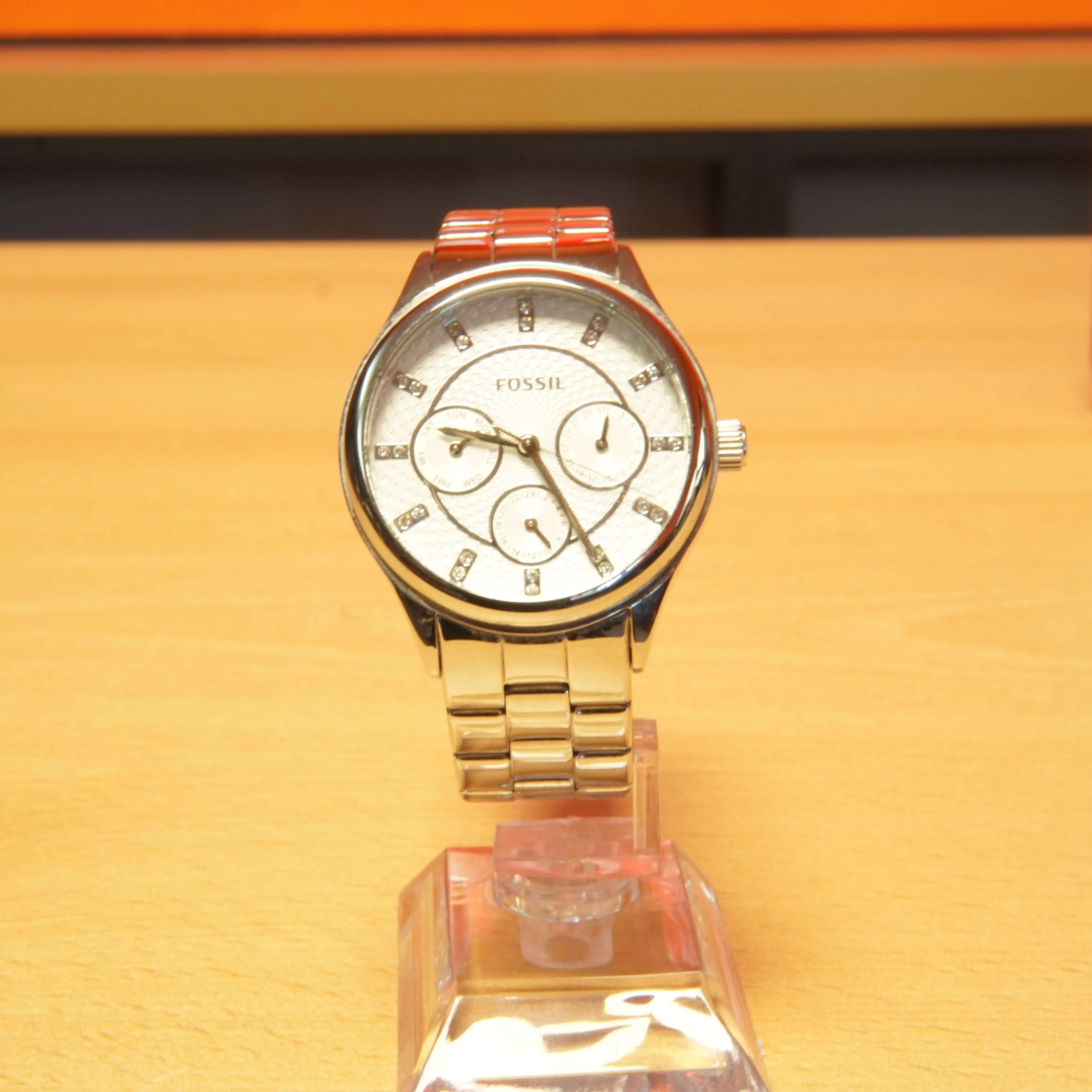 Ceas de Dama Fossil BQ1560 36mm, Quartz, Argintiu - imagine 5