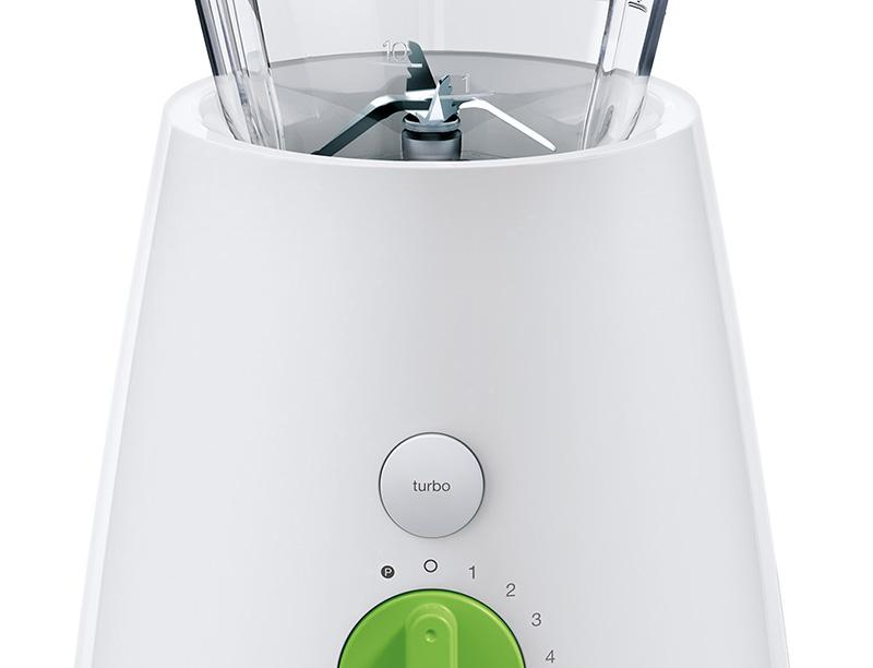 Blender de bucatarie Braun Tribute Collection JB 3010, 800W, Capacitate vas 2L, 5 trepte de viteza, Lama detasabila, Alb - imagine 3