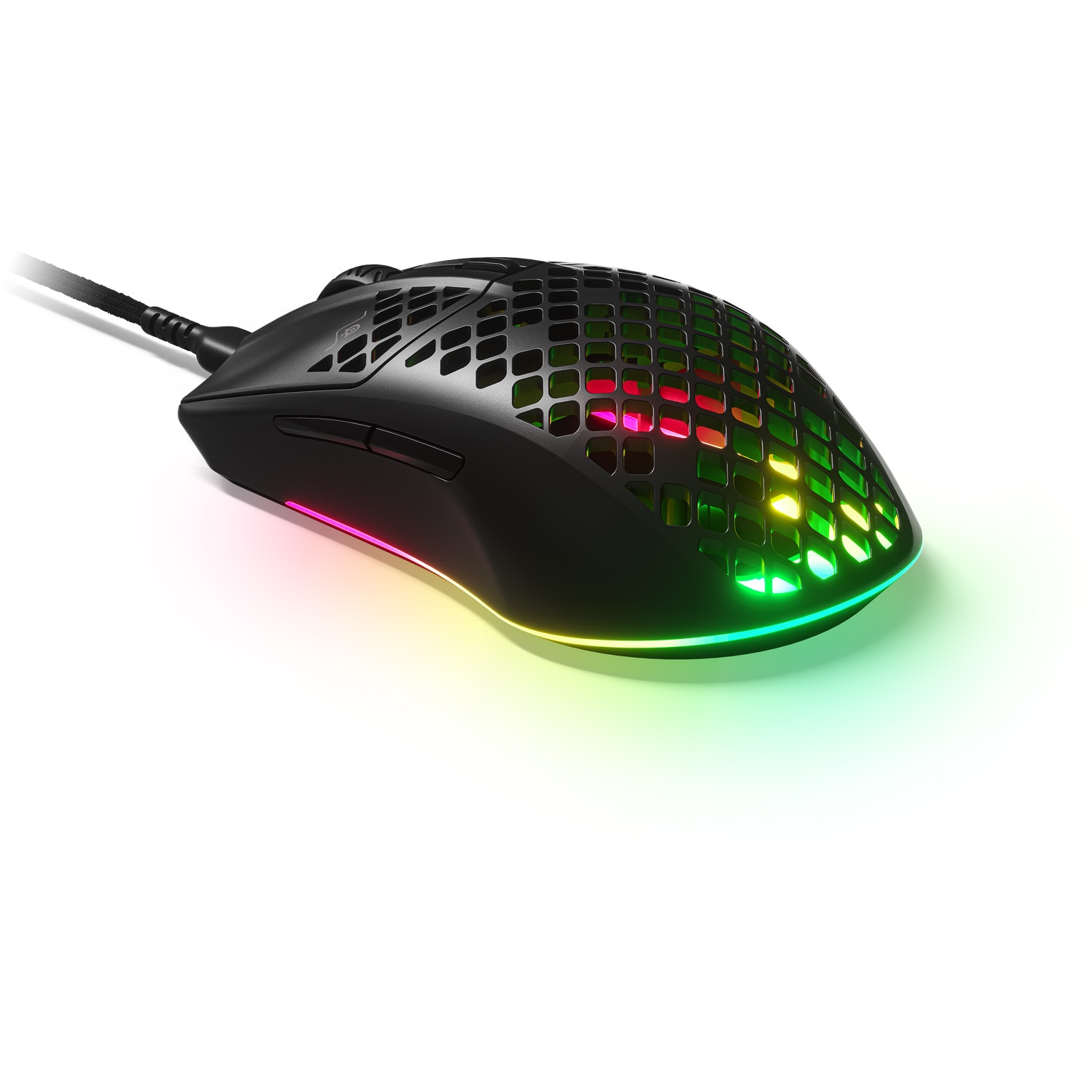 Mouse Gaming Cu Fir SteelSeries Aerox 3 Onyx (2022), RGB, 8500 DPI, 59g, 6 butoane, Negru