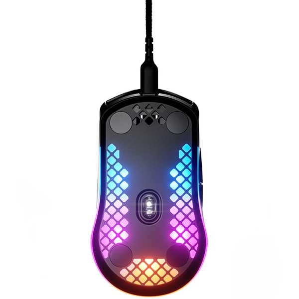 Mouse Gaming Cu Fir SteelSeries Aerox 3 Onyx (2022), RGB, 8500 DPI, 59g, 6 butoane, Negru - imagine 2