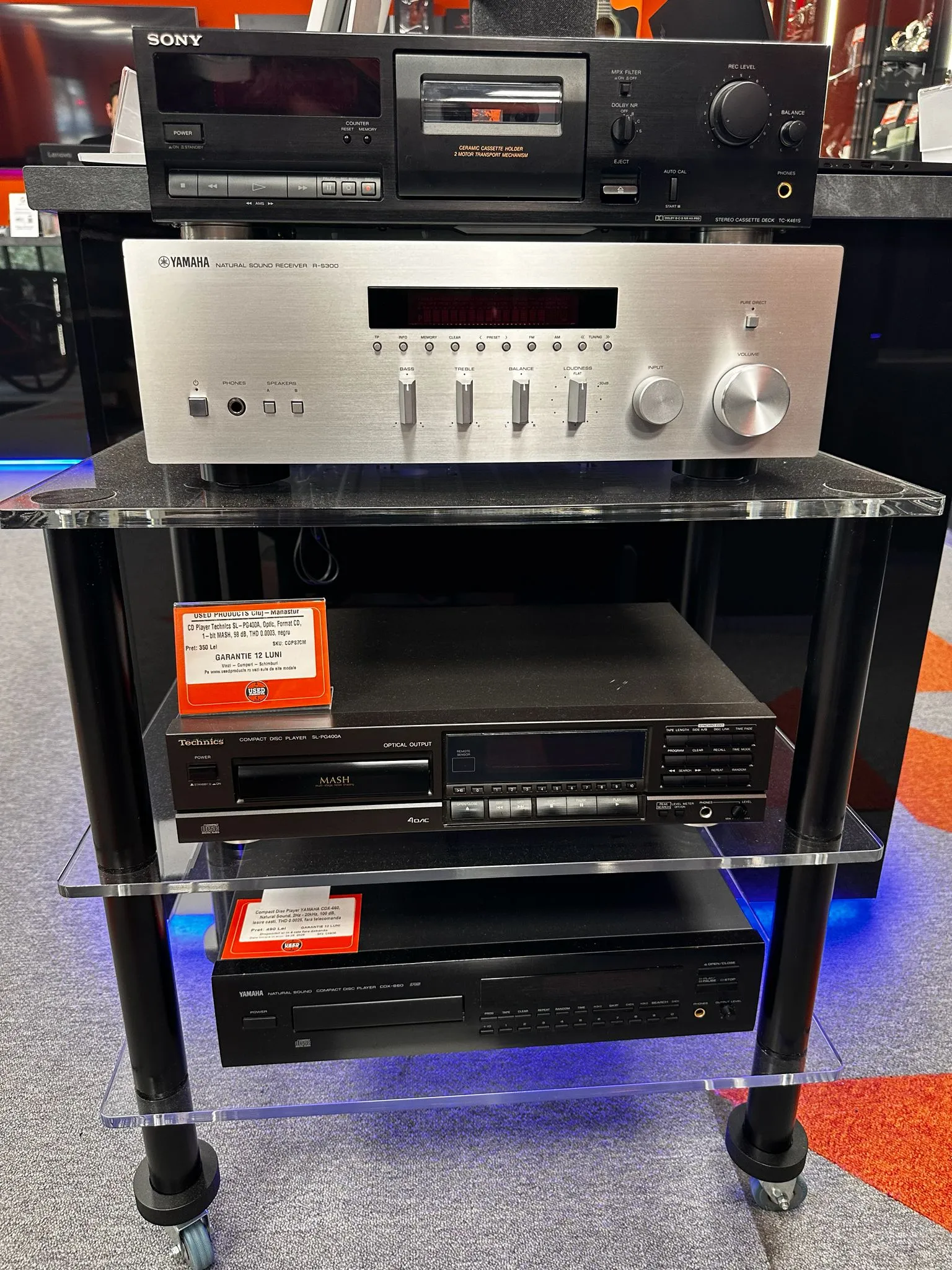 CD Player Technics SL-PG400A, Optic, Format CD, 1-bit MASH, 98 dB, THD 0.0003, negru - imagine 3