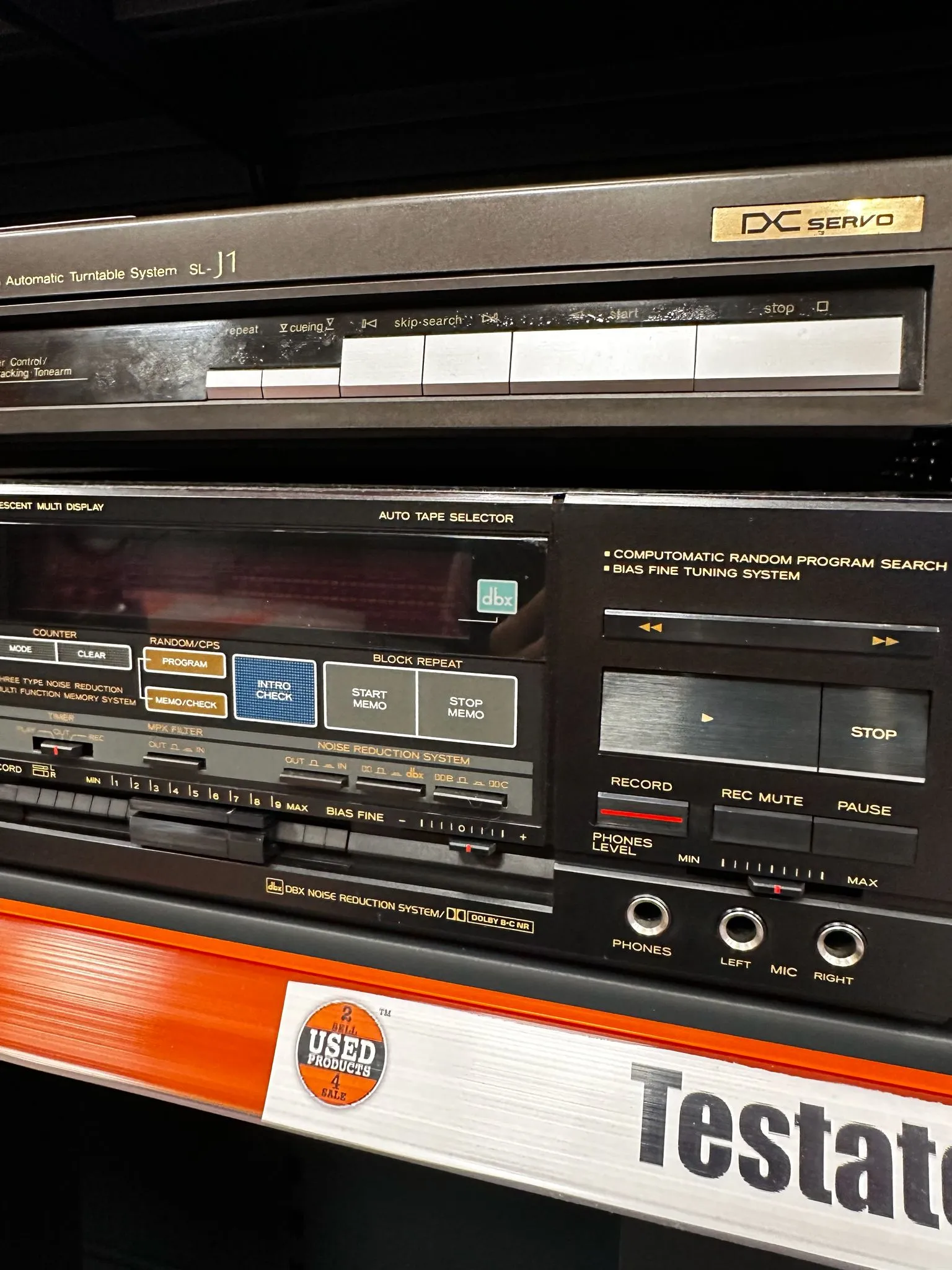 Stereo Cassette Deck TEAC V-550X, DBX, Dolby B-C, 2-head, 4.76 cm/s, Auto Tape, Bias Fine Tuning, Intrare Casti / Microfon, Japonia 1987, 4.8 Kg, negru - imagine 2