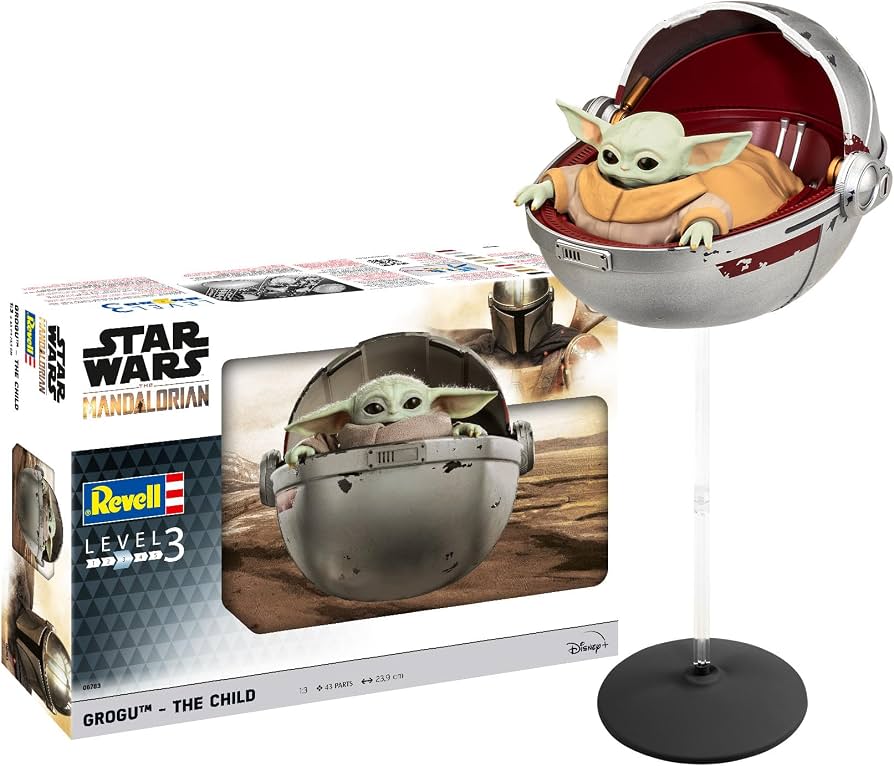 Macheta din Plastic Revell Level 3 Star Wars The Mandalorian Grogu - The Child, 1/3 Scale, 40 cm, (Necesita Lipire si Vopsire)