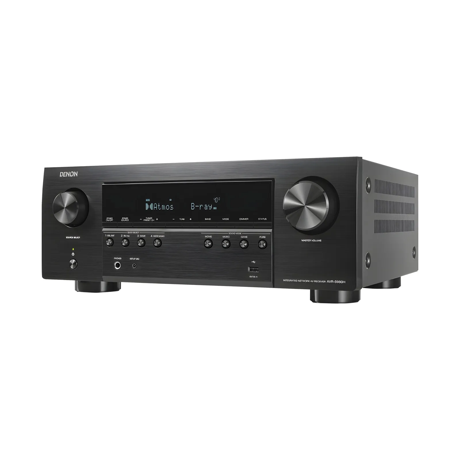 Av Receviver Denon 1912, 460W, 90Watts/8OHm(stereo), 10Hz-100kHz, THD 0.08, Impedata Iesire 6-16OHm, Coaxial, Optical, 7xHDMI, Component, Composite, S-video, Ethernet, FM, MW, Negru