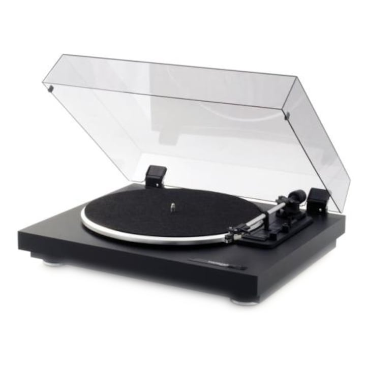 Pick-Up THORENS TD 158, 33.33/45RPM, Platou de Aluminiu 304mm, Complet-Automat, Brat 211mm, Raport semnal-zgomot 65 dB, Servomotor DC, Consum 1,5 W, Alimentare Externa, Negru - imagine 2