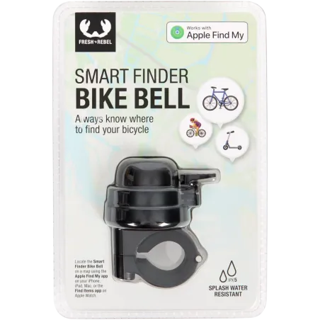 Dispozitiv anti-pierdere pentru biciclete, Fresh'n Rebel Smart Finder Bike Bell, Sonerie, Apple Find My, Rezistent la apa, negru - imagine 2