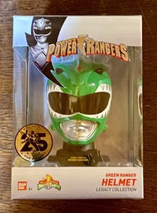 Bandai Power Rangers Legacy Mighty Morphin Green Ranger Helmet Display Set - imagine 2