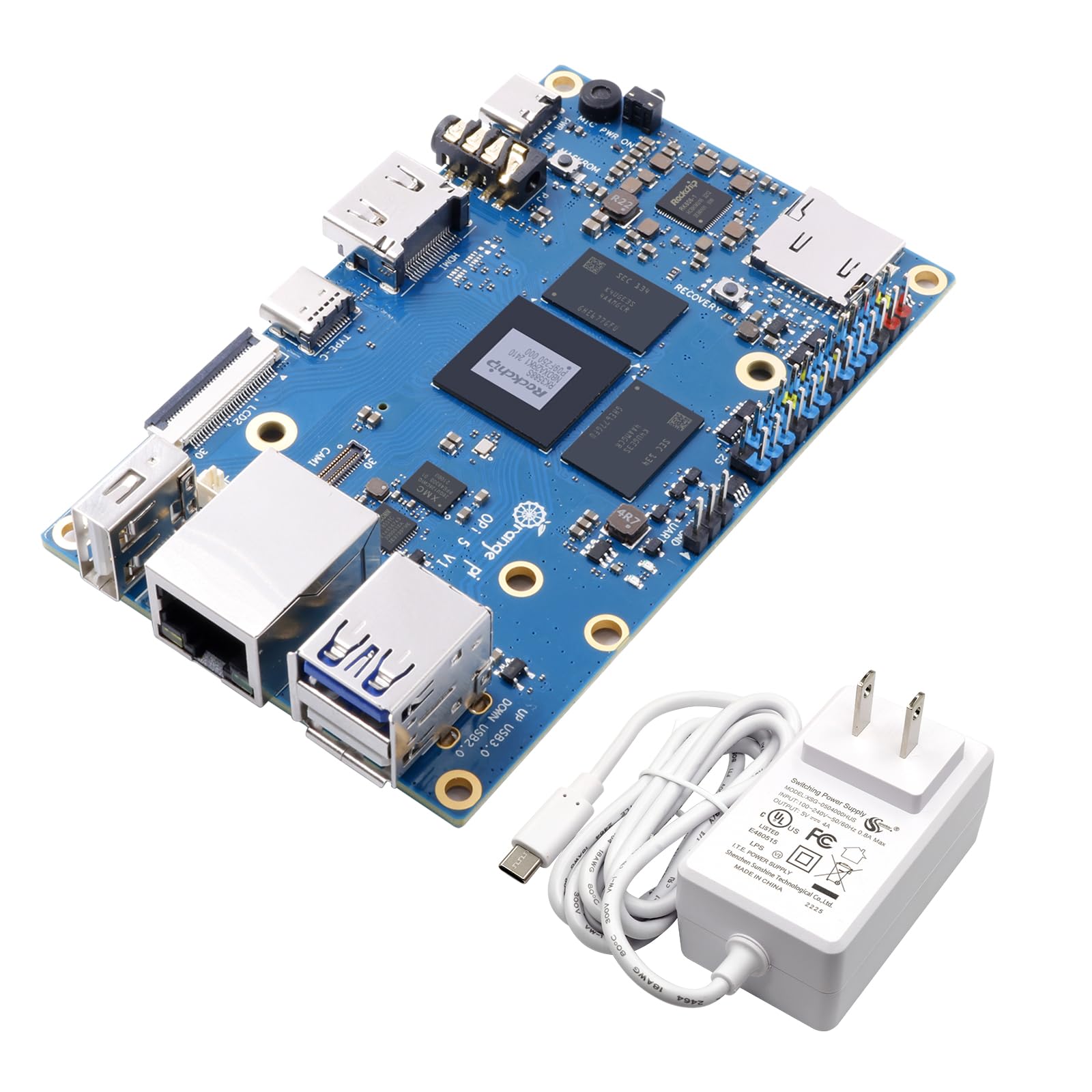 Mini PC Orange Pi PC, Procesor Allwinner H3 Quad Core, 1GB RAM DDR3, Suport Linux si Android