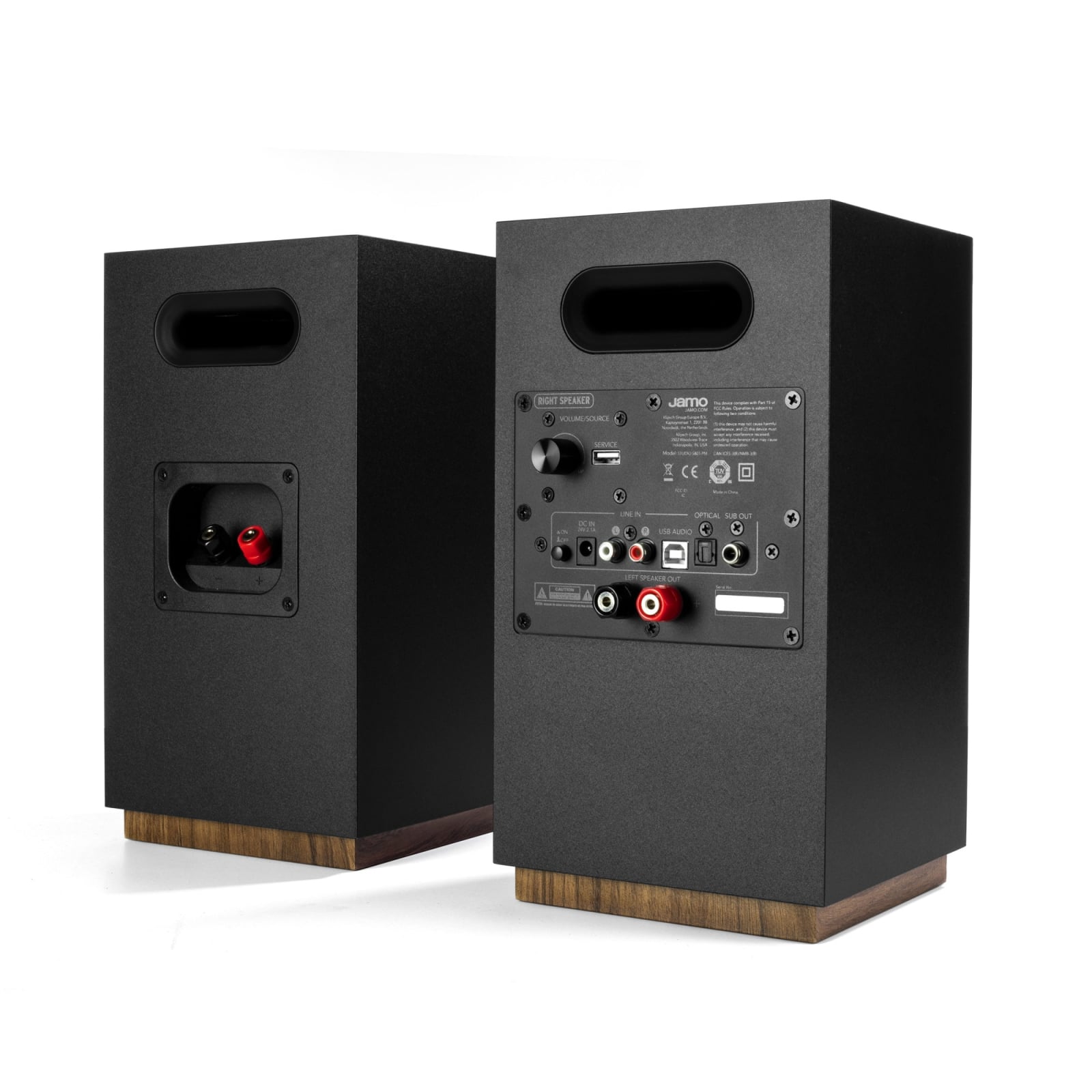 Set boxe de raft active Jamo S 801 PM, 2 x 60W RMS, 8 Ohm, Bluetooth, Negru - imagine 2