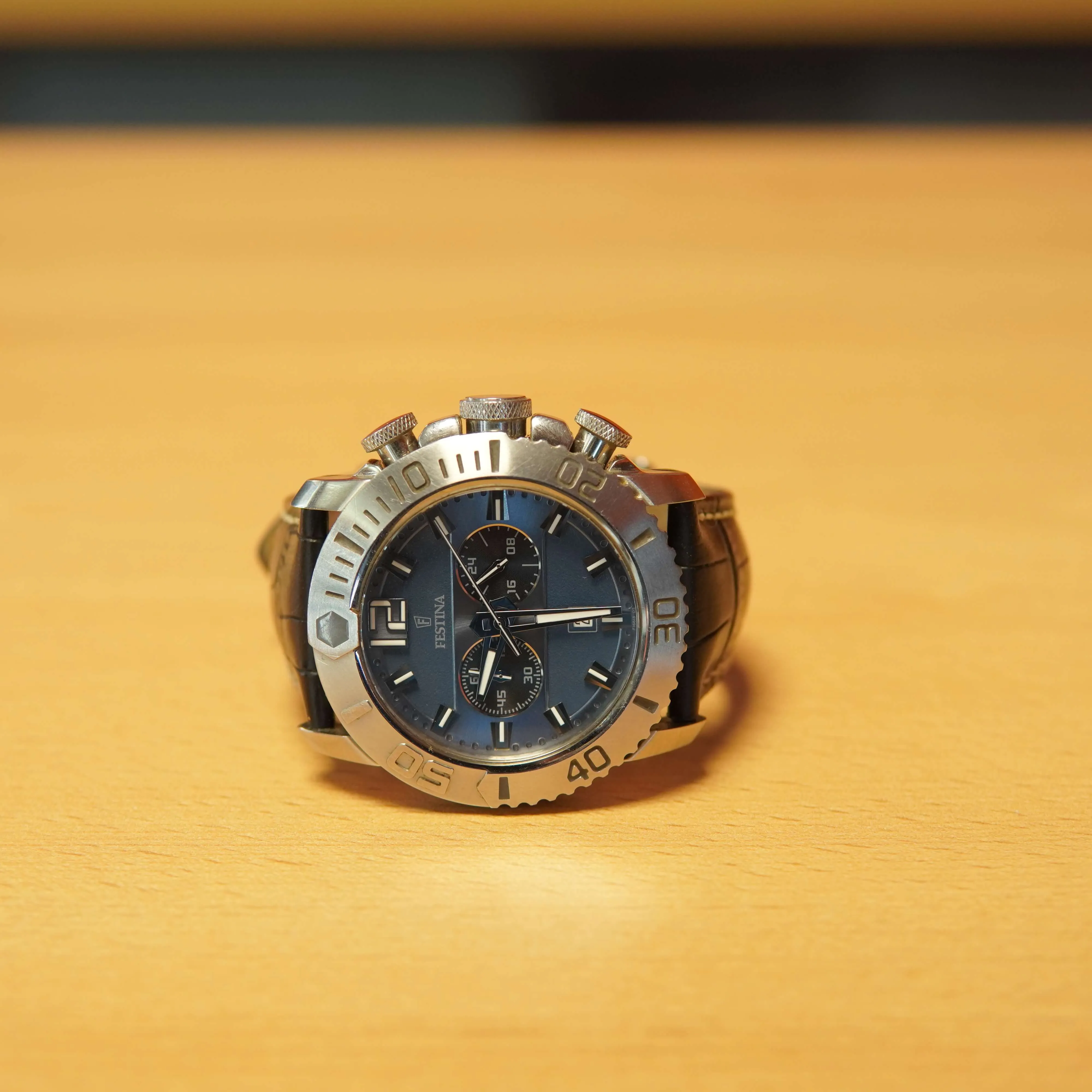 Ceas Festina Chronograph F16614, 10 ATM, Albastru - imagine 4