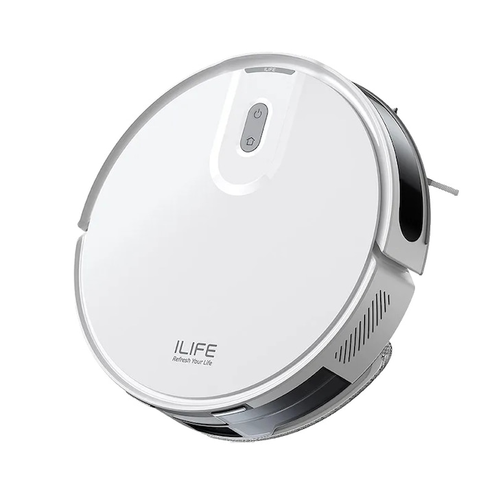 Robot aspirator si mop ILIFE A12 Pro, putere aspirare 3000 Pa, navigare LiDAR, statie auto golire 2.5L, autonomie 140 minute, control aplicatie si voce, alb (Produs NOU!) - Garantie 24 LUNI - imagine 2