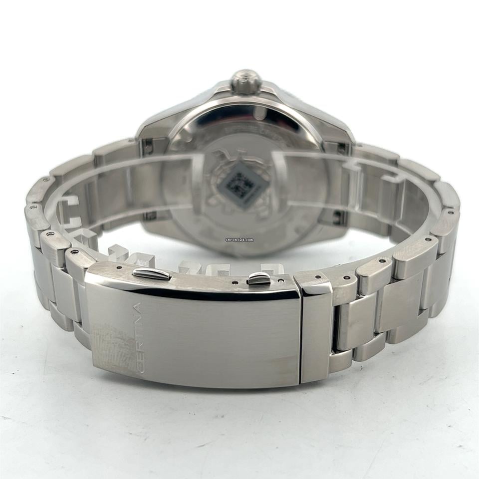 Ceas Certina DS Action Diver, 38 mm, Automatic Powermatic 80, Geam Safir, 30 ATM, Carcasa si Curea Otel inoxidabi, Analog, Argintiu - imagine 2