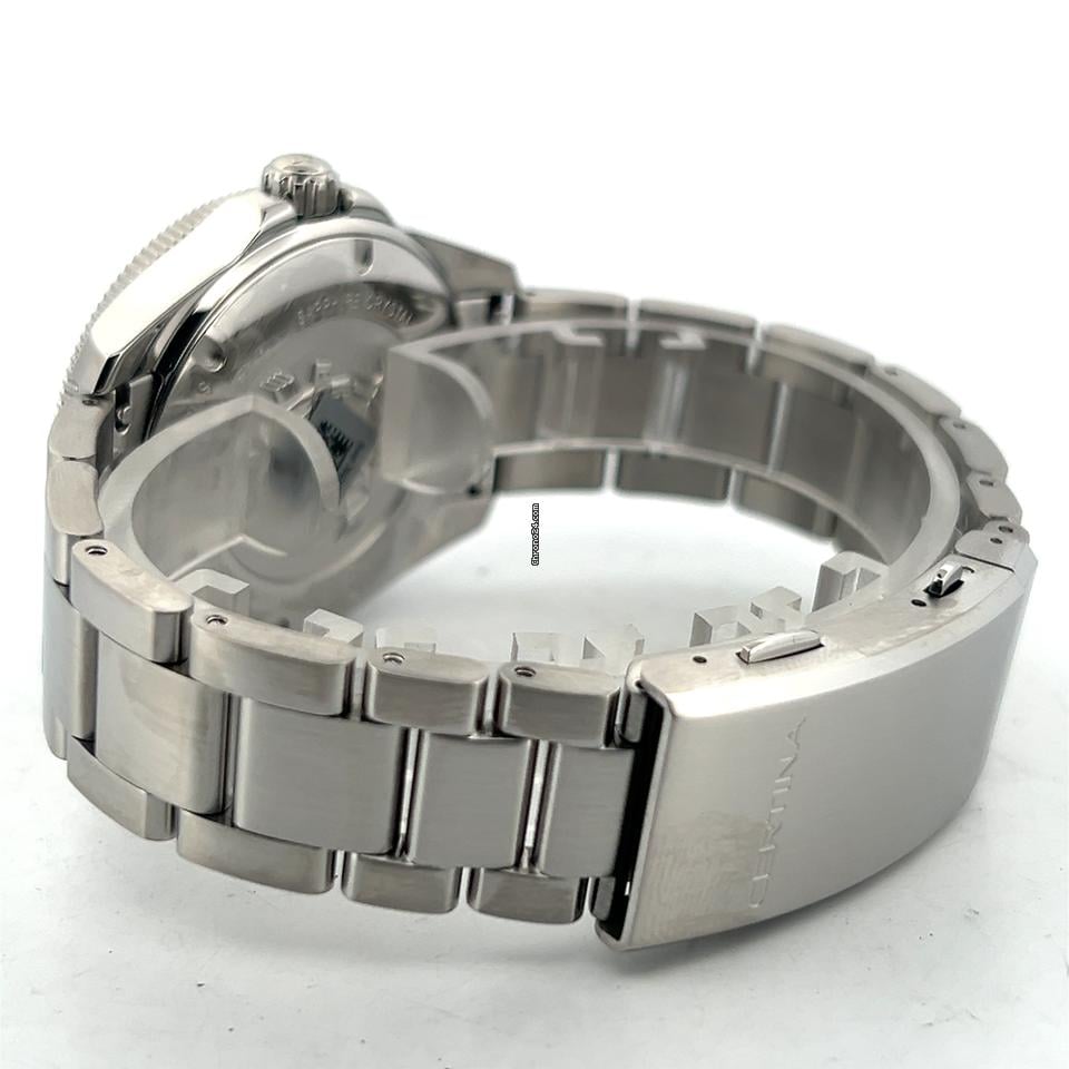 Ceas Certina DS Action Diver, 38 mm, Automatic Powermatic 80, Geam Safir, 30 ATM, Carcasa si Curea Otel inoxidabi, Analog, Argintiu - imagine 3