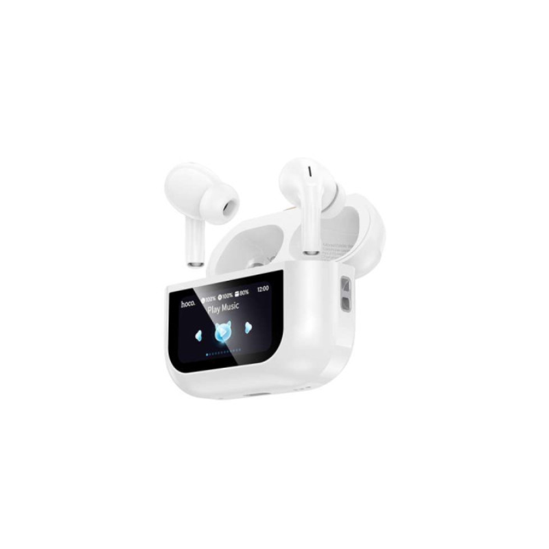 Casti In-Ear Hoco EW88, True Wireless, ANC, Bluetooth, Anulare zgomot, Display tactil, Alb - imagine 3