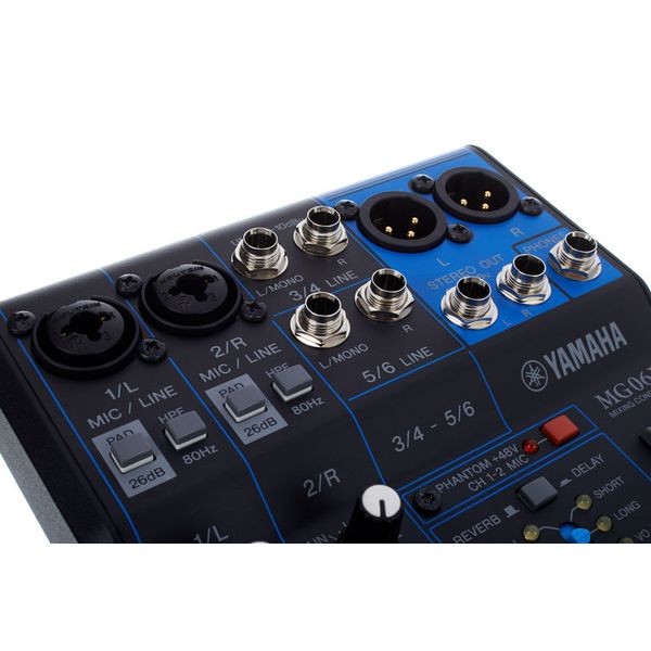 Mixer audio Yamaha MG06X, Mixer audio Yamaha MG06X, 6 canale, Preamplificatoare D-PRE, Efecte digitale SPX, Phantom Power +48V, XLR, Jack 6.3mm, Phones, Sasiu metalic - imagine 4