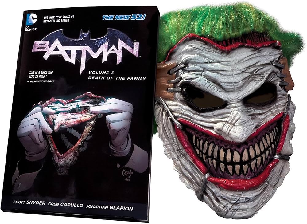 Batman: Death Of The Family Book And Joker Mask Set - imagine 2