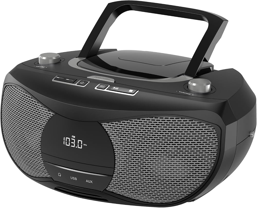 Radio CD LONPOO LP-D12, Bluetooth, USB, AUX, negru