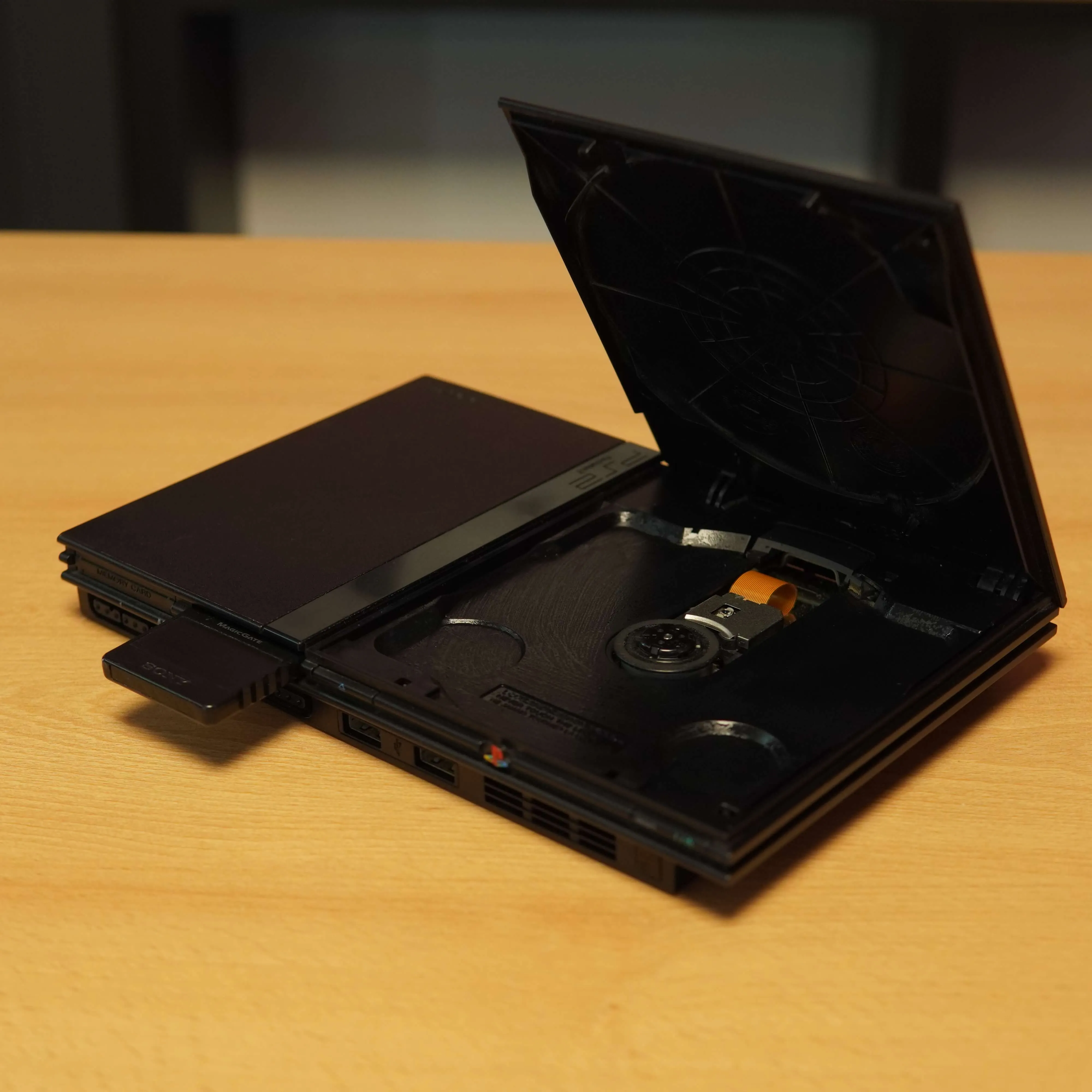 Consola Sony Playstation 2 Slim SCPH-77004 + Controller + Card Memorie 8MB, Negru - imagine 4