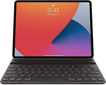 Husa cu tastatura Apple Smart Keyboard Folio, pentru iPad Pro 12.9-inch (3rd, 4th, 5th Gen), Layout DE, A2039, Black - imagine 2