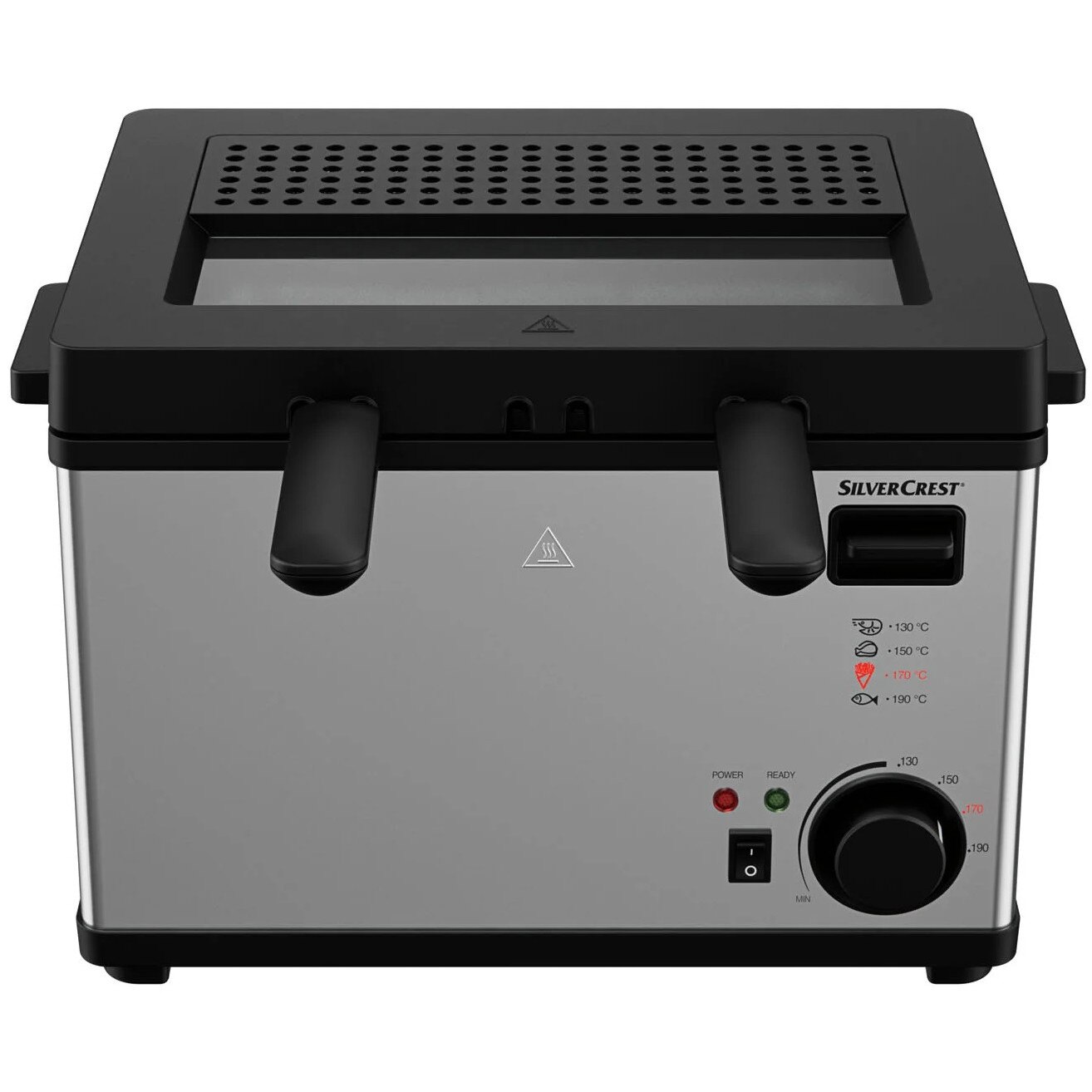 Friteuza SilverCrest SEF3 2000 A1, 2000W, Capacitate 4L, 3 Cosuir prajit, Capacitate cos 1L, Argintiu