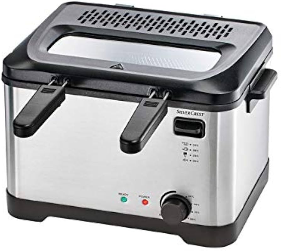 Friteuza SilverCrest SEF3 2000 A1, 2000W, Capacitate 4L, 3 Cosuir prajit, Capacitate cos 1L, Argintiu - imagine 2