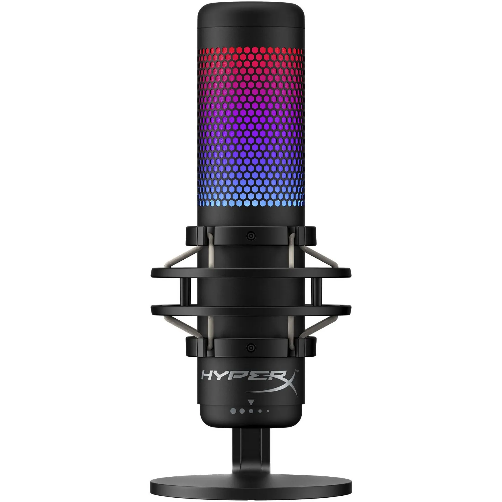 Microfon HyperX QuadCast S USB, Stereo, Tap-to-Mute, Rosu/Negru