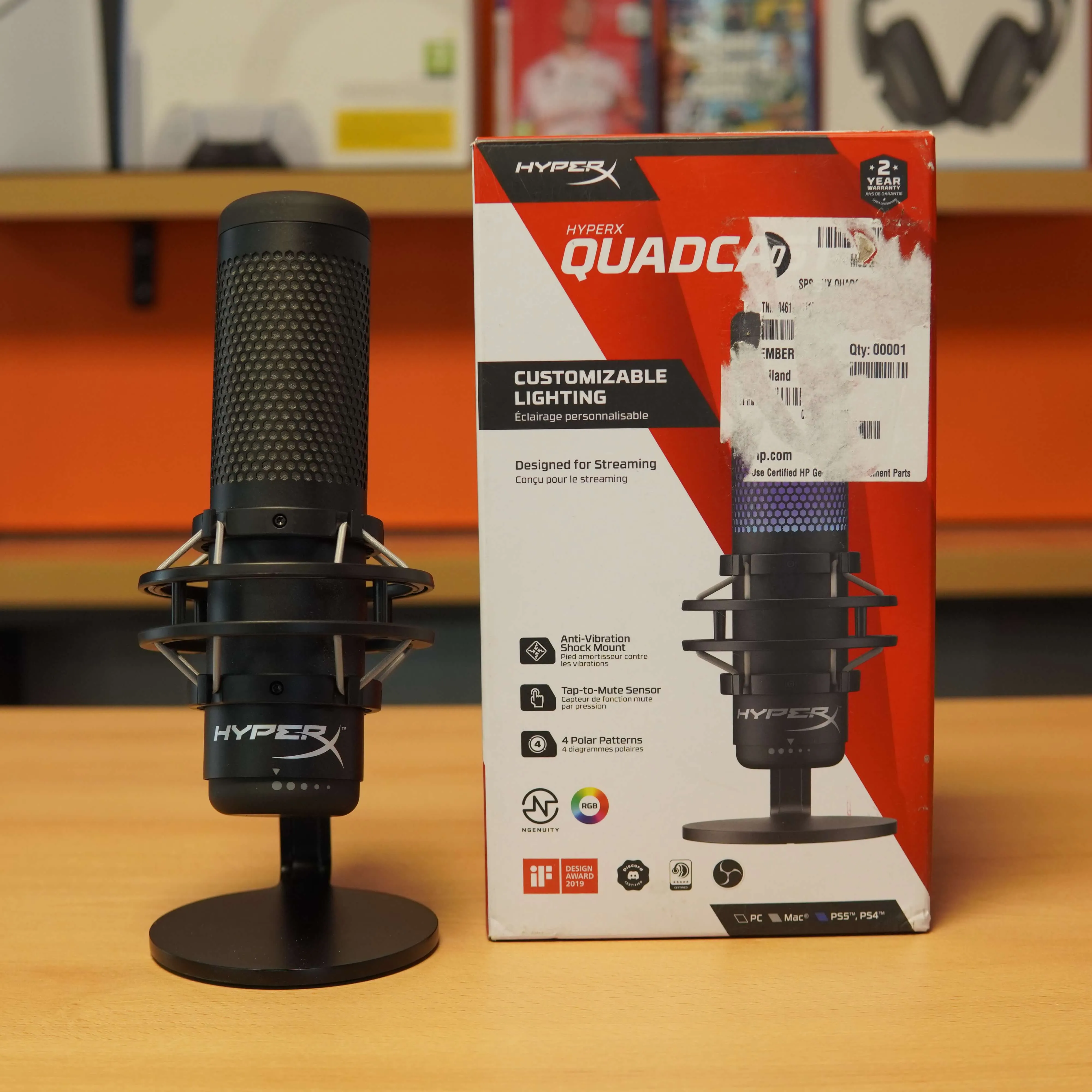 Microfon HyperX QuadCast S USB, Stereo, Tap-to-Mute, Rosu/Negru - imagine 2