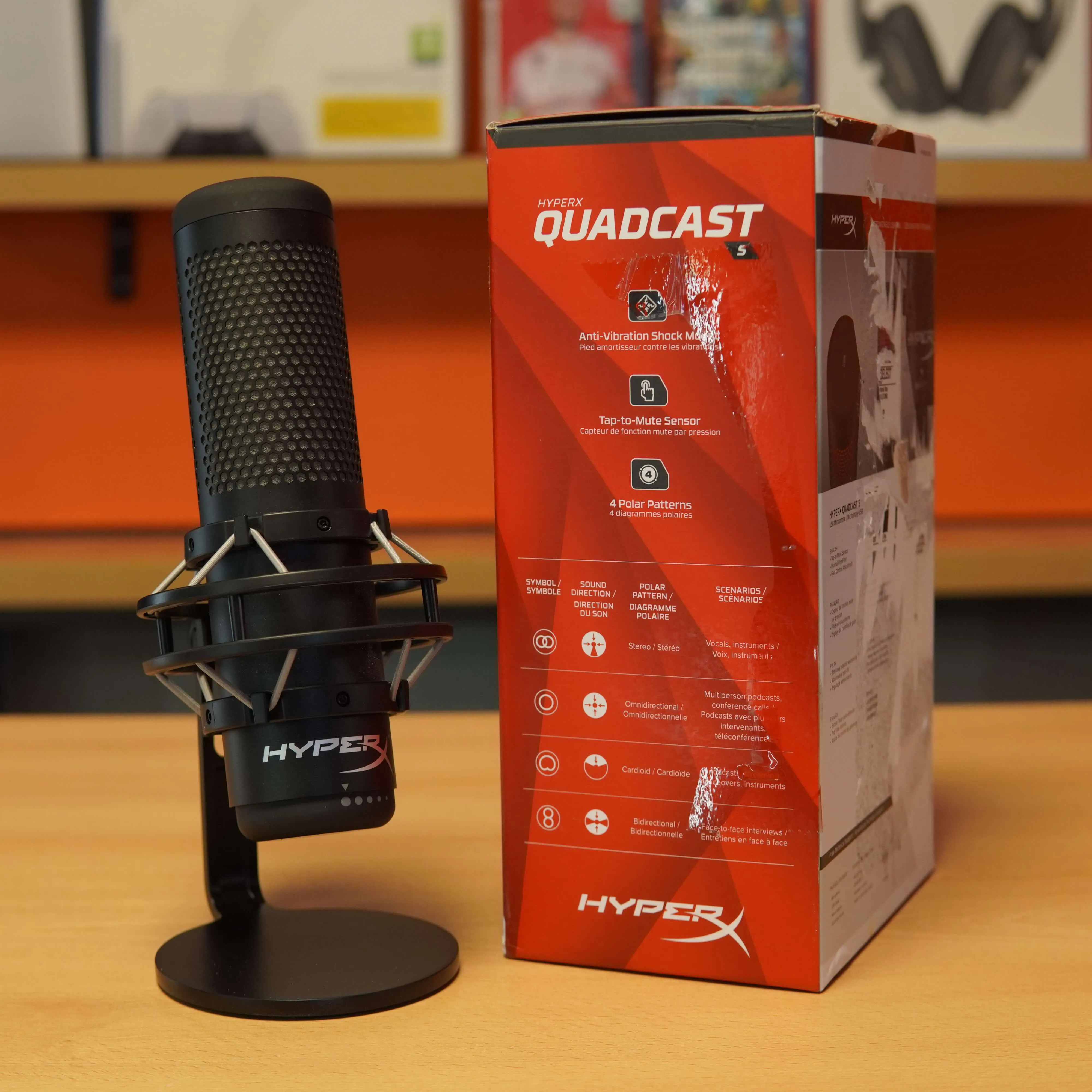 Microfon HyperX QuadCast S USB, Stereo, Tap-to-Mute, Rosu/Negru - imagine 3