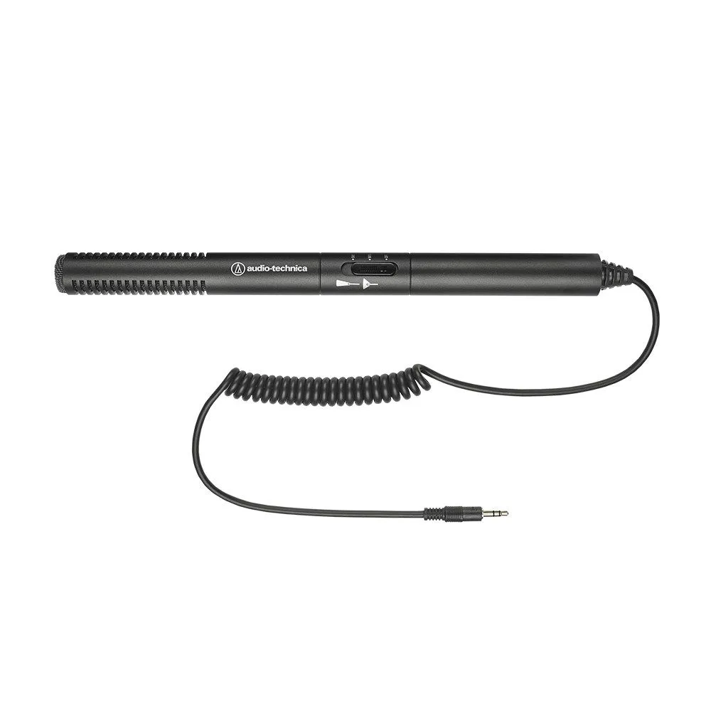 Microfon Audio-Technica ATR6550x, Condensator Shotgun, Polaritate Duala Cardioid/Supercardioid, Frecventa 70-18000 Hz, Conector Jack 3.5mm, Alimentare Baterie AA, Suport patina camera, Burete protectie vant, Negru - imagine 2