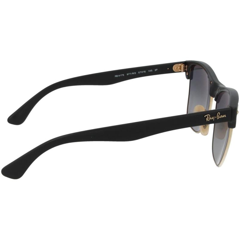 Ochelari de soare unisex Ray-Ban Clubmaster Oversized RB4175 877/R5, Latime lentile 57mm, Lungime brate 145mm, Punte nazala 16mm, Inaltime lentile 46mm, Negru - imagine 2